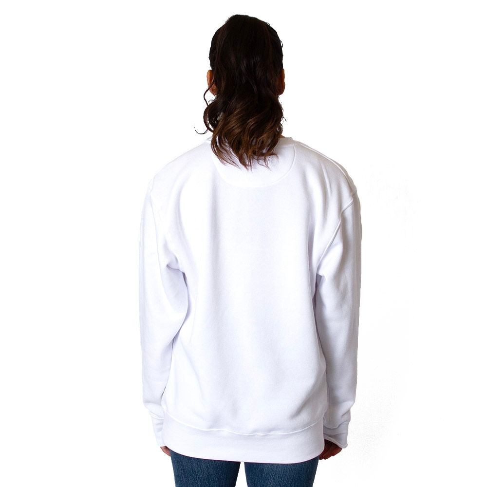 1876, Zoozatz, White, Pullover, Polyester Blend, Men, Unisex, Fleece, Embroidered, Ducks, University of Oregon, Sweatshirt, 867062